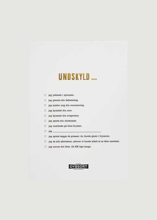 Checklist notes – UNDSKYLD
