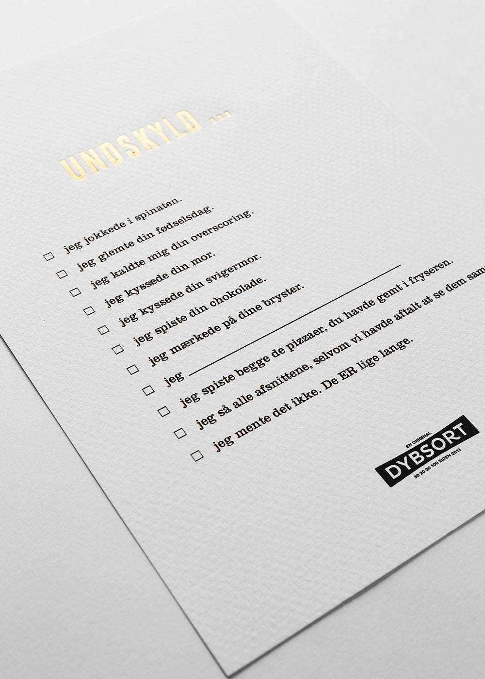 Checklist notes – UNDSKYLD