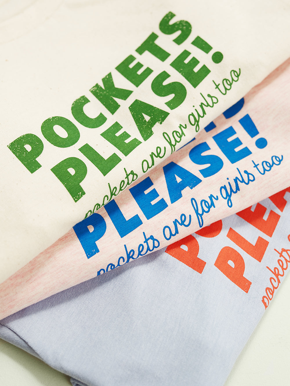 Pockets please T-shirt, light pink, barn