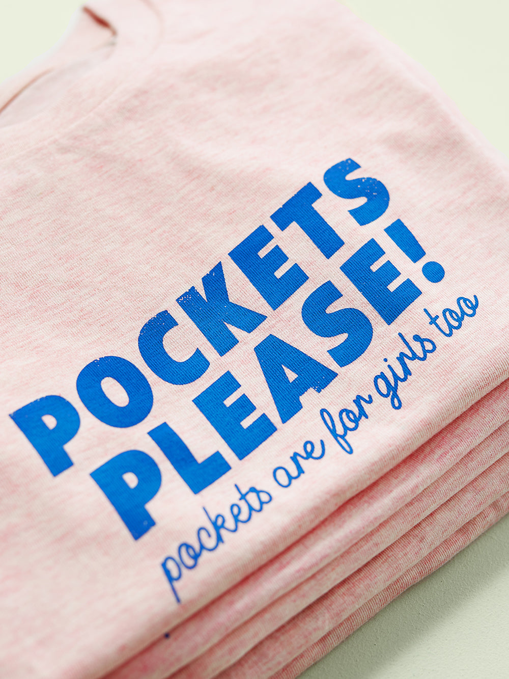 Pockets please T-shirt, light pink, barn