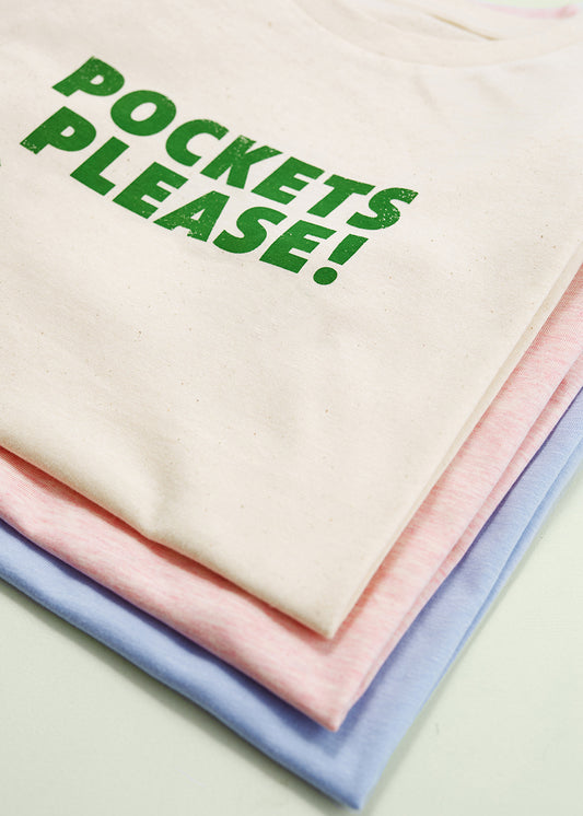 Pockets please T-shirt, off white, voksen