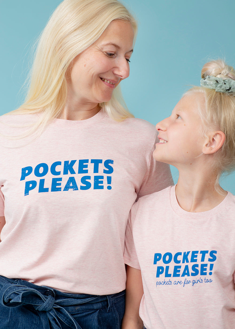 Pockets please T-shirt, light pink, barn