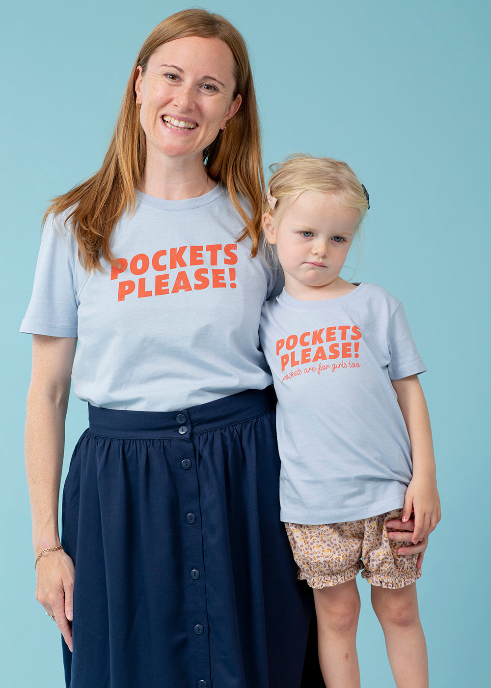 Pockets please T-shirt, blå, barn