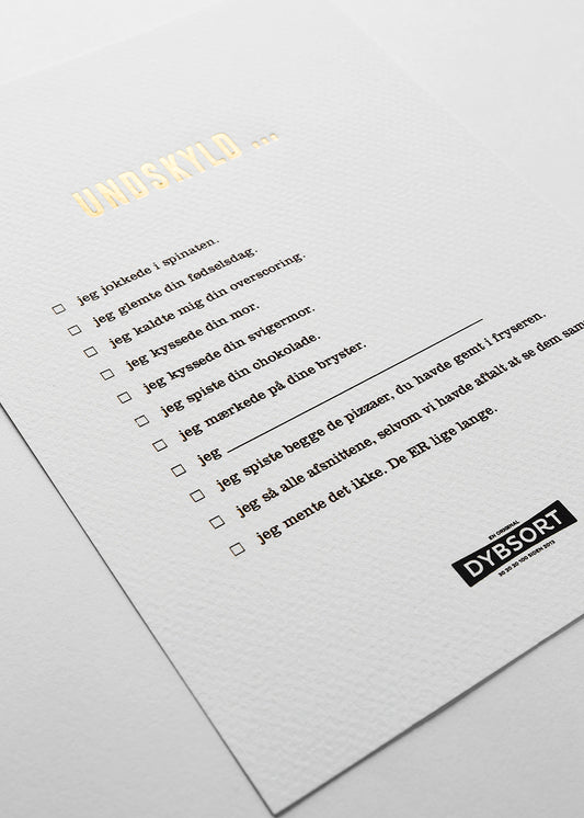 Checklist notes – UNDSKYLD