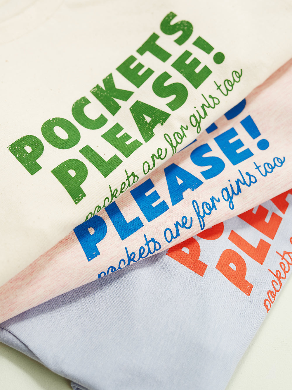 Pockets please T-shirt, blå, barn