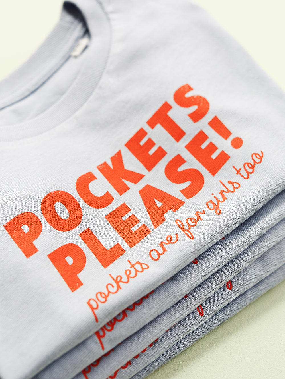 Pockets please T-shirt, blå, barn