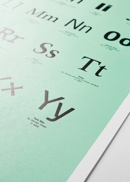 Typographer's ABC - Green